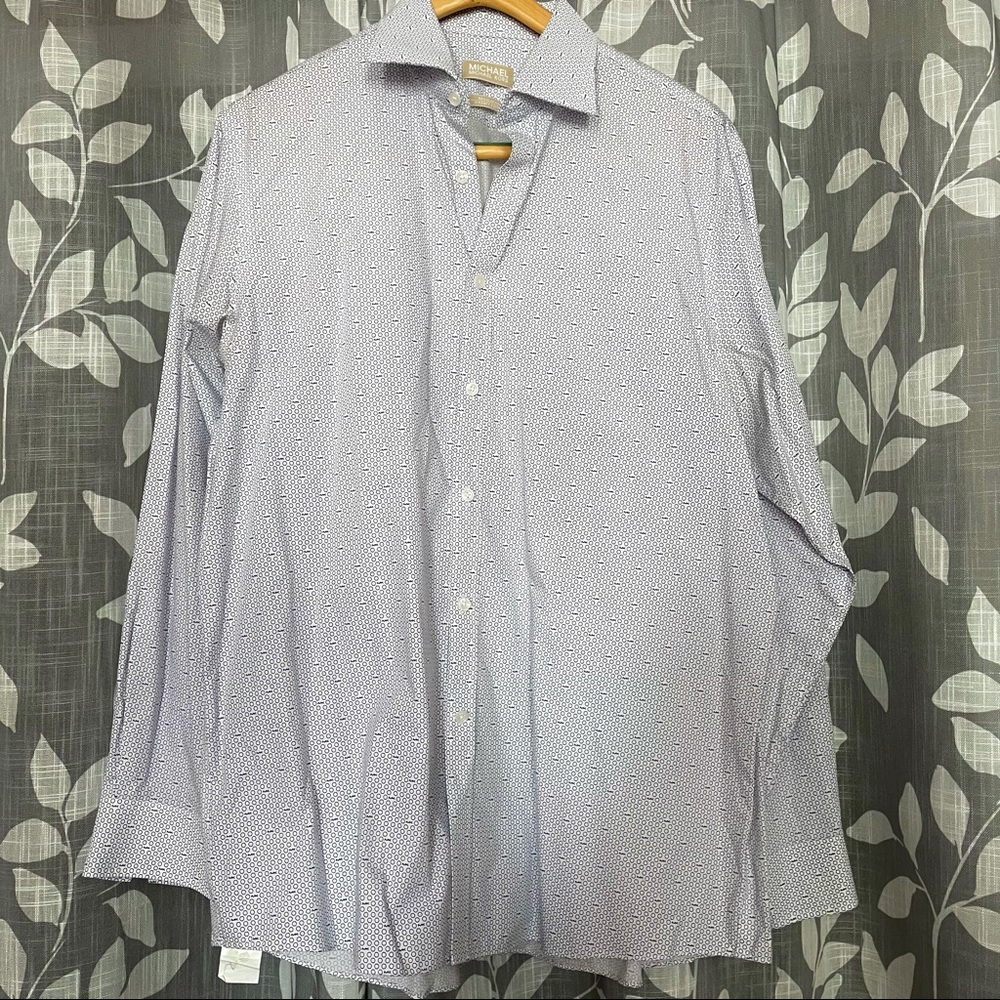 Michael Kors Monogram Long Sleeve Button Down